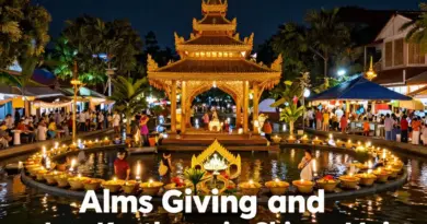 When and Where to Experience Alms Giving and Loy Krathong in Chiang Mai