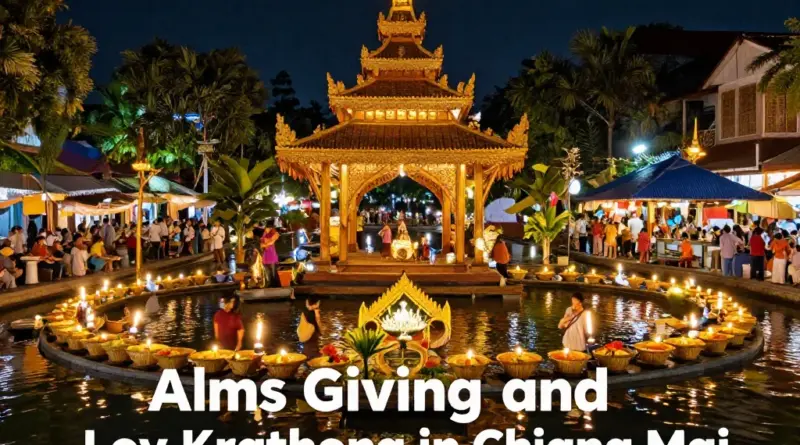 When and Where to Experience Alms Giving and Loy Krathong in Chiang Mai