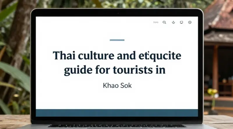 Essential Thai Culture and Etiquette Guide for Tourists in Khao Sok