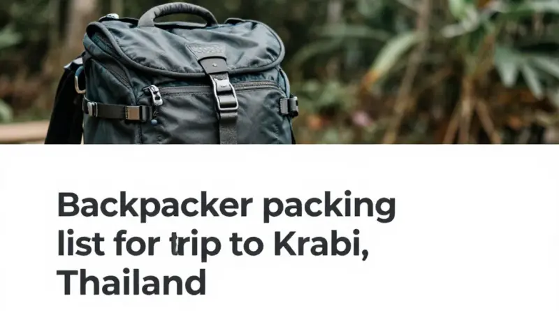 What to Pack for a Trip to Krabi: The Ultimate Backpacker Packing List